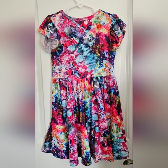 *2 for $20* BRIGHT paint splatter Little Girls Dress - Picture 2 of 5